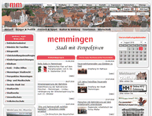 Tablet Screenshot of memmingen.de